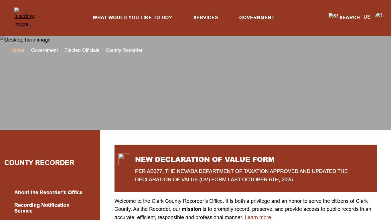 Clark County Recorder Official Site