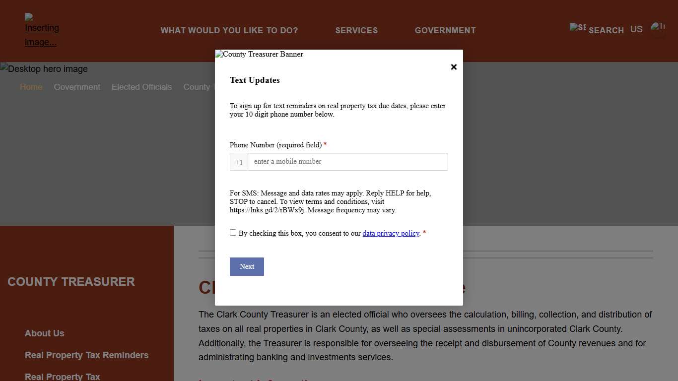 Clark County Treasurer Official Site